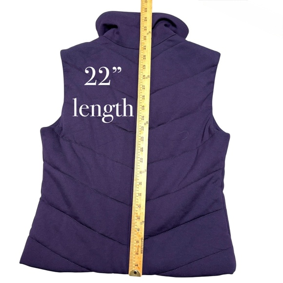 vest outdoor COLDWATER CREEK XS/S purple rayon knit blend zipz - Picture 9 of 11